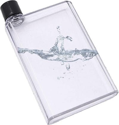 420ml A5 Flat Water Bottle - Vierkante Drinkbeker, Transparante Waterfles, Ultra Dun, Draagbare Reisbeker voor Outdoor, Sport en Fitness