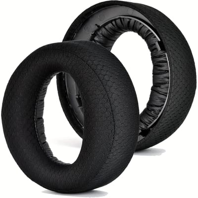 Vervangende oorkussens voor Sony Playstation 5 PS5 Pulse 3D draadloze headset, ademend mesh stoffen hoofdtelefoon oorkussen zwart
