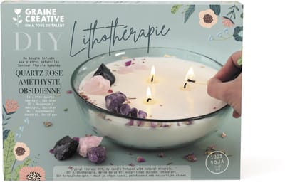 Graine Creative DIY Kit Edelstenen Therapie Kaars XXL - Creatieve Kaarsen Maken.
