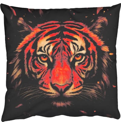 Sierkussens - Kussentjes Woonkamer - 50x50 cm - Bladeren - Tijger - Oranje