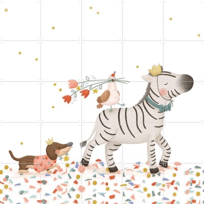 IXXI Confetti Party, Studio Phie - 100 x 100 cm - Gratis ophangtool - Grote wanddecoratie en posters - Cartoonesk, Fantasierijk, Speels, Illustraties
