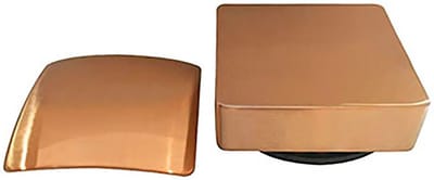Wiesbaden Set Knop/Plug Badoverloopcomb. +Vulfunctie Vierkant Geborsteld Koper