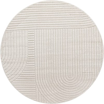 Binnen- en buitenkleed Cotara crème 160 cm rond