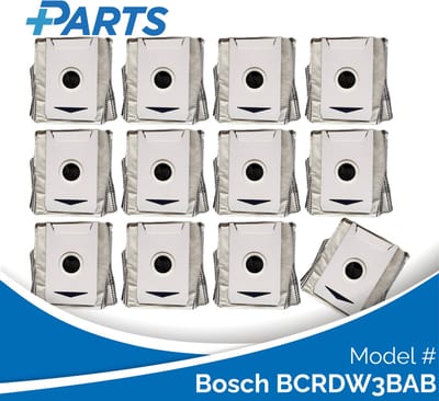 Bosch BCRDW3BAB Stofzakken (12 Stuks, Plus.Parts® alternatief voor BHZRDBAB)