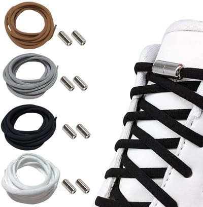 Dailygoods - 4 Paar Elastische Veters zonder Strikken - Snelsluiting in Meerdere Kleuren