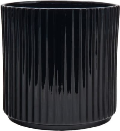 XLBoom Ikon Bloempot Zwart - Keramisch, vaatwasbestendig design pot - Verkrijgbaar in Maroon | Green | Black - Duurzaam keramiek voor stijlvol wonen