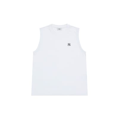 MLB New York Yankees Série de Base SS25 Couleur Unie Ample Confortable Basique Petit Logo Sans Manches Débardeur Polyvalent Débardeurs Unisexes 3ATOB0153-50WHS XXL