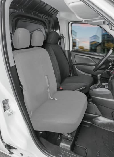 Walser Autostoelhoes Transporter Fit van stof antraciet geschikt voor Ford Transit Connect - 1 enkele zitplaats voorin (armleuninguitsparing rechts)