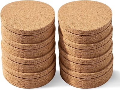 Houten Onderzetters voor Dranken, Ronde Onderzetters voor Koffie en Thee, Warm en Koud, 9cm (100 stuks)
