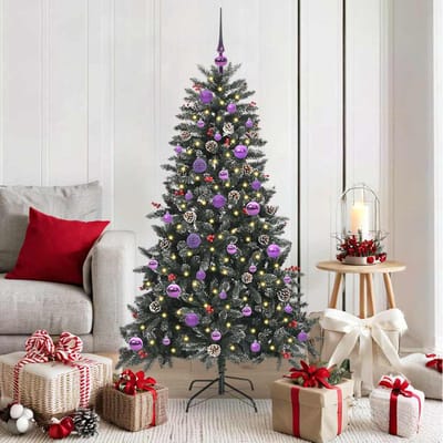 vidaXL - Kunstkerstboom - Groen - 150 - cm - PVC - en - Plastic - en - Staal