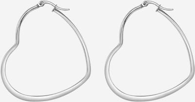 Margot Bardot Valentina Heart Hoop Oorbellen Silver 45Mm