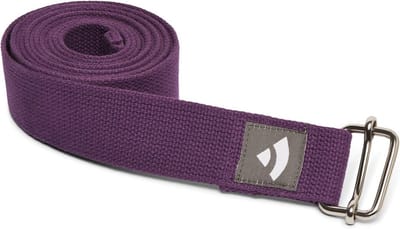 Cotton yoga riem 250 cm met metalen schuifgesp voor yoga en pilates - 3,8 cm breed