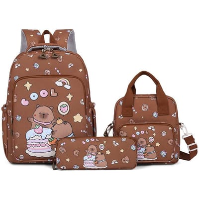 Capybara Schooltassen voor Meisjes Basisschooltas Cartoon Schoolrugzak Set Rugzak Bagpack Kinderen Schattige Kinder Boekentassen sac