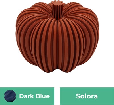 Solora pompoen beeld – Decoratief beeld - Donker blauw - 3d geprinte beeld – Herfst woondecoratie - 10CM