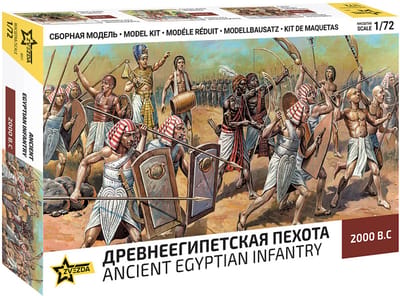 Zvezda Modelbouwpakket Militaire voertuigen - 8051 Oud-Egyptische Infanterie - 2000 v.Chr. - Figuren Plastic - 1:72 - Modelbouw