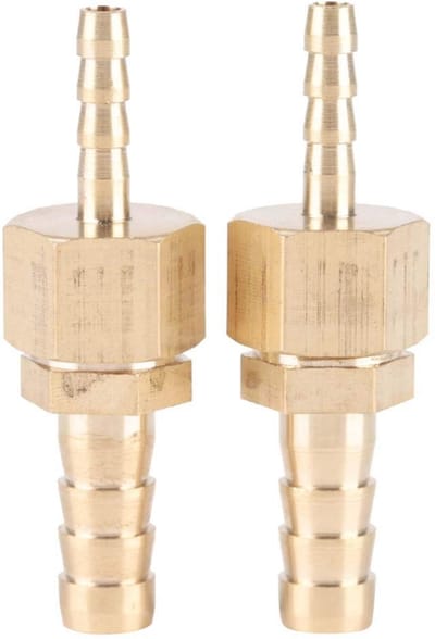 Dailygoods- Slangconnector Messing - 2 Stuks - Corrosiebestendig - Buisadapter 4-8 mm - Duurzaam - Onderdeel voor Onderhoud - Buisconnector