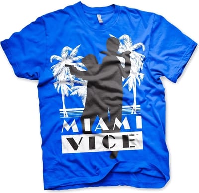 Miami Vice Silhuettes T-shirt Blauw