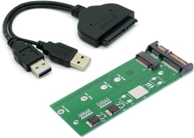 M.2 SSD naar SATA Adapter - Converter PCBA - Opslag Uitbreiden - B-Key of B/M-Key - 2.5 inch - Groen