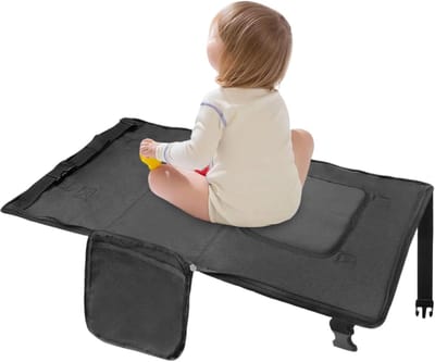 Vliegtuigbed Kinderen - Vliegtuigmatras Baby - Reizen met Vliegtuig - Opvouwbaar en Compact - 76 x 43 cm - Zwart