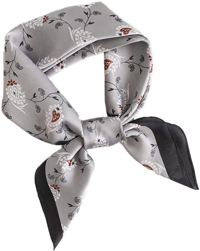 Dailygoods- Halsdoek Elegante Kunstzijde - Vierkante Sjaal 70 cm x 70 cm - Bloemenprint - Accessoire voor Dames - Zachte Textuur