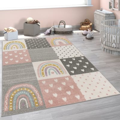 Paco Home Vloerkleed voor de kinderkamer Vloerkleed Kinderkamer Meisjes Jongens Verschillende Motieven En Formaten 120 cm Rund