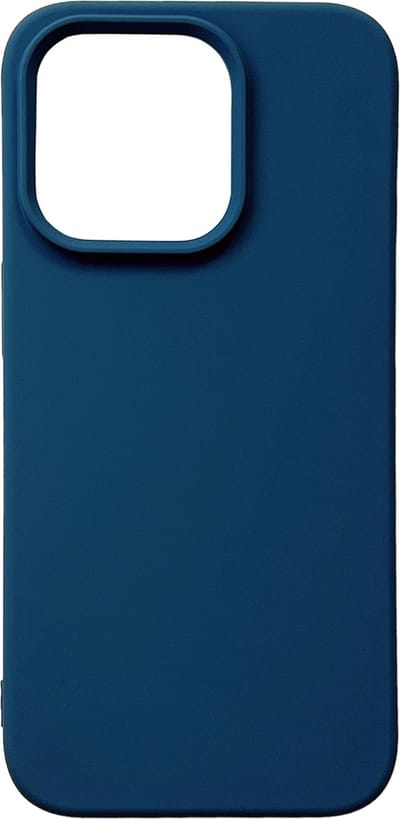 Casemania Hoesje Geschikt voor Apple iPhone 14 Pro - Donker Blauw - Extra Stevig Siliconen Back Cover