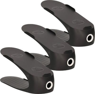 Schoenenrekjes/plankjes - 3x - 1 paar schoenen - zwart - 26.3 x 10 x 13 cm - Schoenen opbergen