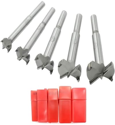 Boor Set - Houtbewerking - 15-35 mm - 5-delige Boorset - Hardmetalen Boren - Ronde Schacht - Voor Precisieboren - Geschikt voor...