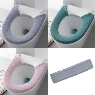 Zachte en Dikke Toiletbril Verwarmingshoes - 3 Kleuren, Wasbaar en Herbruikbaar, Universele Toiletmat voor Extra Comfort en Warmte in de Badkamer