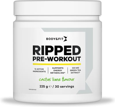Body & Fit Ripped Pre Workout - Cactus & Limoen Pre-Workout Poeder - 30 doseringen (225 gram)