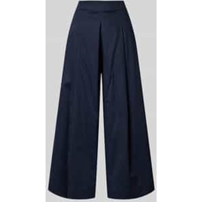 wide fit stoffen broek met bandplooien