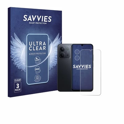 Savvies - Screenprotector voor Xiaomi Redmi 15C 4G (Voor+Camera) - Folie Beschermfolie transparant 6 Stuks