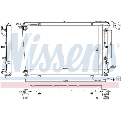 Radiator, motorkoeling NISSENS 67040