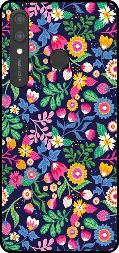 Smartphonica Telefoonhoesje Geschikt voor Huawei P Smart (2019) met bloemen opdruk - TPU backcover case flower design geschikt voor Huawei P Smart (2019)