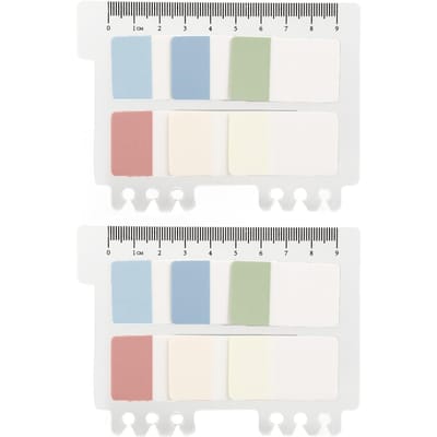 2 Sets Transparante Plaknotities 6 Kleuren Morandi Waterdichte Doorschijnende PET Plaknotities voor Bestand white
