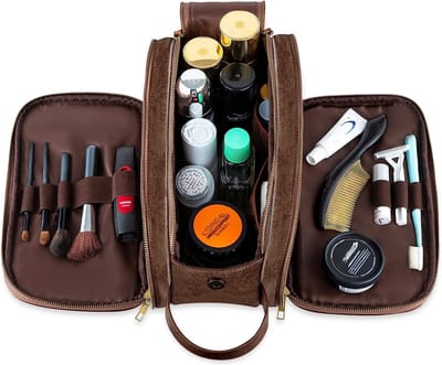 1 stuk Grote Reistoilettas Compatibel voor Mannen & - Cosmetica Etui met Handvat & Meerdere Vakken, Duurzame Scheer Dopp Kit Organizer voor Badkamer Essentials, Make-up Opslag voor Onderweg