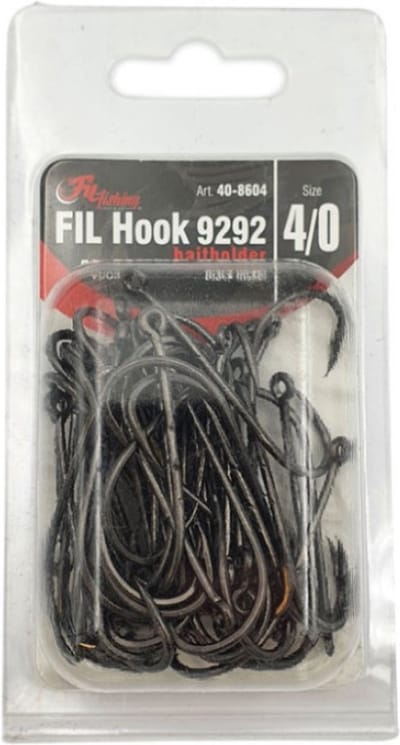 Fil Hook 9292 'Baitholder' - Haakmaat 6/0 - 25 stuks - Zeevishaken - Roofvis Haken - Vishaak