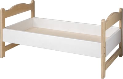 Van Dijk Toys houten speelgoed poppenbed / poppenbedje - Wit (Kinderopvang kwaliteit)Flatpacked