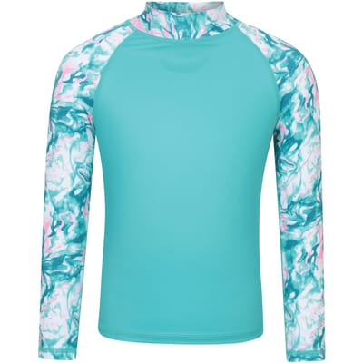 Mountain Warehouse Marble Effect Rash Guard met lange mouwen voor kinderen/Kinderen (Turquoise)