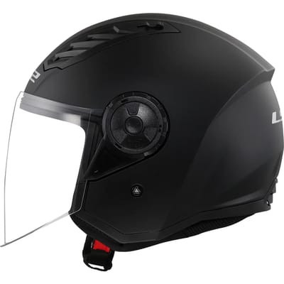 LS2 OF616 Airflow II Solid Mat Zwart 06 Jethelm - Helm