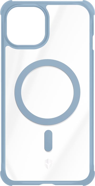 Force Case, Hoesje Geschikt voor iPhone 15 MagSafe AIR FROST Schokbestendig, Blauw