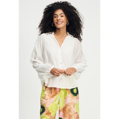POM Amsterdam Blouse - Lena Crispy White Größe: 34 | Longsleeves Outlet | Damen | Weiß