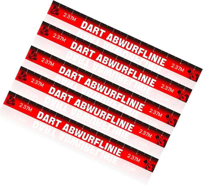 Throwing line dart sticker voor dartbord - 56 x 5 cm - dartmat en dartvloer bescherming