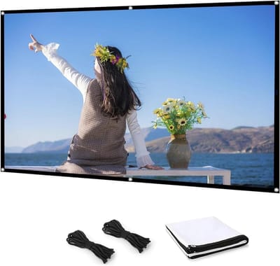 Projectiescherm - Beamer Scherm - Thuisbioscoop Creëren - Kreukvrij Canvas - 300 inch - Wit