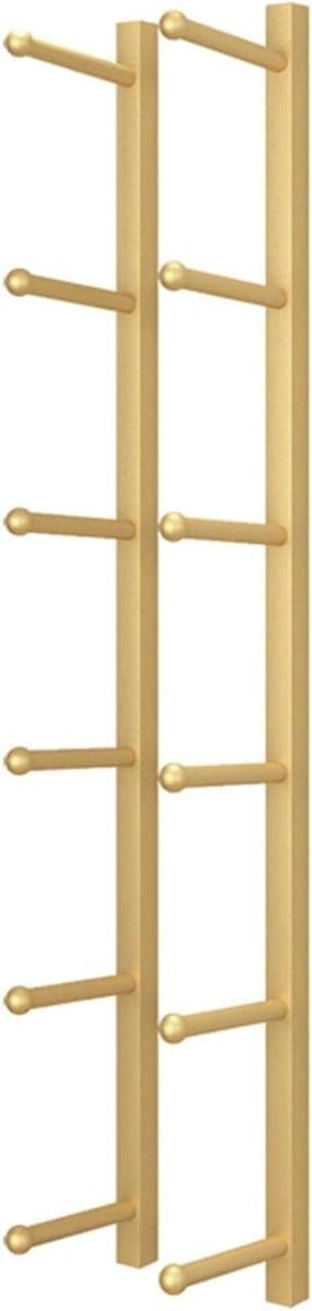 Yogamat Opberger - Fitness Rek - Sport Spullen Opslag - Ruimtebesparend Wandmontage - 135 cm - Goud