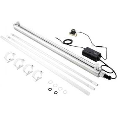 VEVOR UV-waterzuiveraar 56W 45,4 l/min Veelzijdige ultraviolette waterzuiveraar met filter met roestvrijstalen behuizing, UV-waterfilter voor het hele huis met kwartsmantel, geschikt voor douchen/drinken/schoonmaken