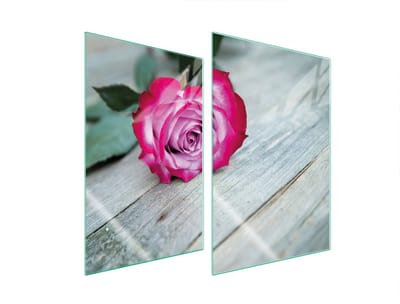 TMK ArtDeko Serie - Glazen Beschermplaat Keuken - 2x 35x52cm - Gehard Glas - UV Print