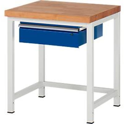 Werkbank serie 8001, vast, met schuiflade, B 750 x D 700 X H 840 mm