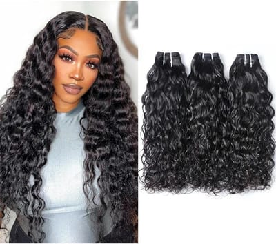 3 Bundels Watergolf Menselijk Haar Kort Braziliaans Virgin Haar Bundels 300g 10 Inch