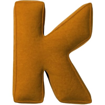 Kussen letter k Yellow Tipi Posh Velvet